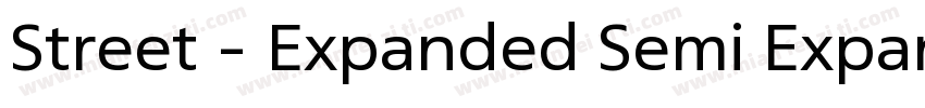 Street - Expanded Semi ExpandedSemi字体转换